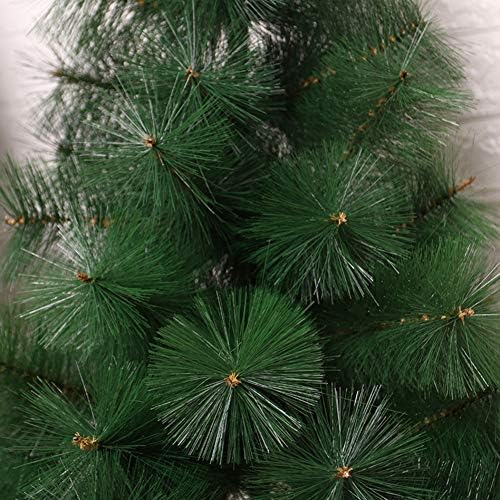 עץ חג המולד של ZPEE ירוק PVC, עץ אורן מלאכותי עם מתכת עמד