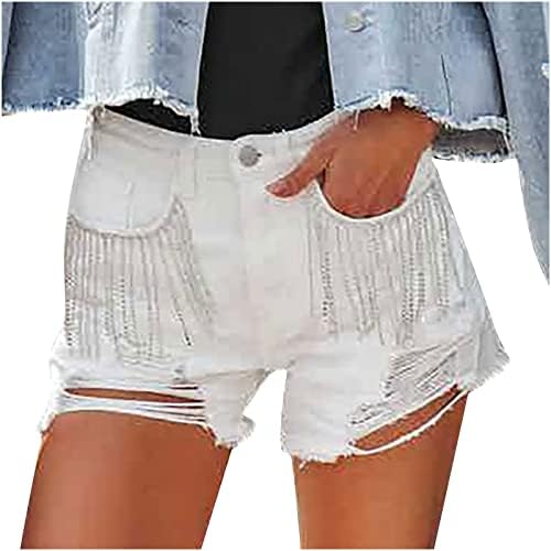 2023 מכנסיים קצרים חמים בקיץ מכנסיים קצרים לנשים אמצע עלייה אמצעית נמתחת מכנסיים קצרים מקופלים