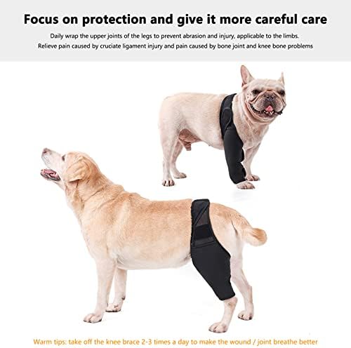 סד ברך לכלב חיות מחמד-ציוד מגן מתכוונן לכלב לרגל אחורית מגן על פצעים-שומר על חום המפרק - עבור קשרי קישור,