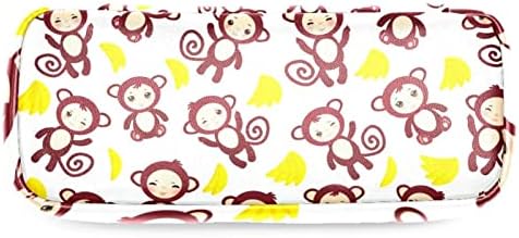 תיקי קוסמטיקה של Tbouobt תיקי איפור לנשים, שקיות טיול איפור קטנות, בננה קוף של בעלי חיים מצוירים