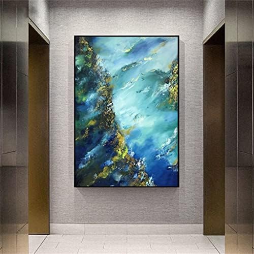 הוקאי אוקיינוס ים יד מצוירת בד ציור שמן ציור קיר עיצוב הבית מופשט אמנות ציור