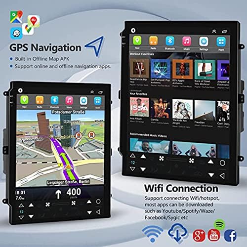 ניווט GPS של Wooyi עבור פורד פיאסטה 2009-2015 סטריאו רכב כפול DIN 9.7 מסך מגע נגן מולטימדיה Bluetooth מראה שיחות