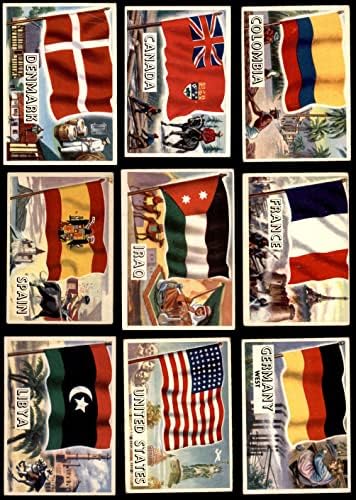 1956 דגלי טופפס של העולם כמעט סט שלם VG+