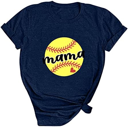 חולצות קיץ לנשים 2023, חולצות בייסבול מצחיקות אמה