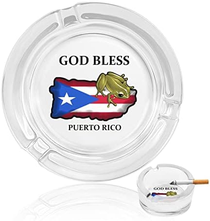 יחסי ציבור פוארטו ריקו צפרדע דגל פלאי זכוכית לסיגריות מגשי אפר עגולים למשרד ביתי ומסעדות