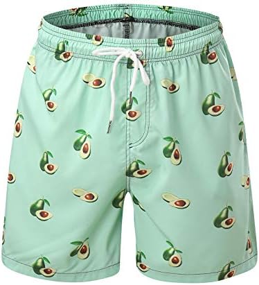 ג ' ינג חוף מכנסיים קצרים לגברים פירות הדפסת הוואי מכנסיים קצרים אלסטי מותניים קיץ מזדמן גלישה