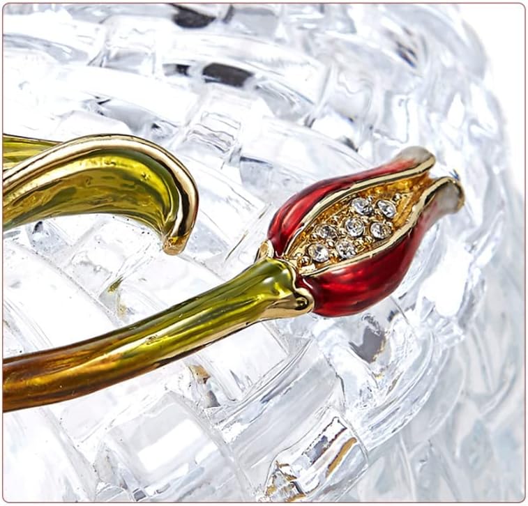 זכוכית סוכריות צנצנת עם מכסה שקוף פירות יבשים מזון אחסון טנק זכוכית מיכל עיצוב הבית