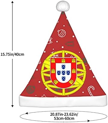 פורטוגל דגל סמל מצחיק מבוגרים קטיפה סנטה כובע חג המולד כובע לנשים & מגבר; גברים חג המולד חג כובע