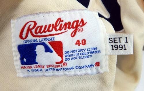 1991 יוסטון אסטרוס אריק ילדינג 15 משחק משומש ג'רזי קרם 40 DP35700 - משחק גופיות MLB משומשות