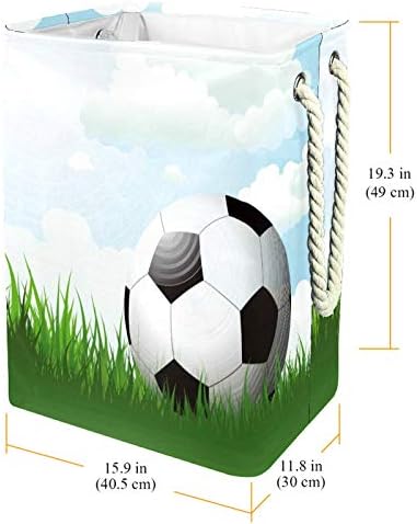 דייה עמיד למים סלי כביסה גבוה חסון מתקפל כדורגל כדורגל דשא הדפסת סל למבוגרים ילדים בני נוער בנות