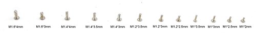 HVAZI 12 סוגים M1 M1.2 M1.4 M1.6 ערכת מבחר ברגים קטנים