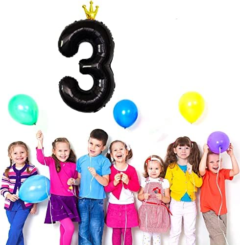גיפלון מספר 7 בלון עם כתר, מספר גדול בלונים 40 אינץ', 7 מסיבת יום הולדת קישוטי אספקת 7 שנה ישן יום הולדת סימן