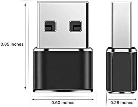 USB C נקבה ל- USB מתאם כבלים זכר מתאם 2-חבילה, סוג C ל- USB מתאם כבל מטען לאייפון 11 Pro Max, AirPods iPad 2018,