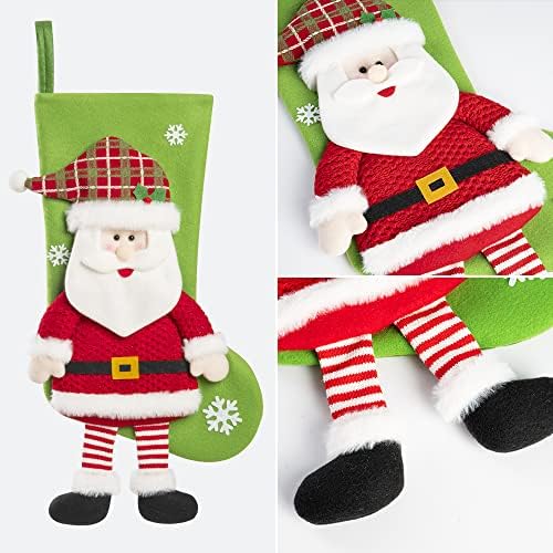 גרבי חג המולד של Maraawa חג המולד גרביים כבל סרוג סרוג סרוג חמוד גנום רקום ערכת גרב לילדים לילדים בנים
