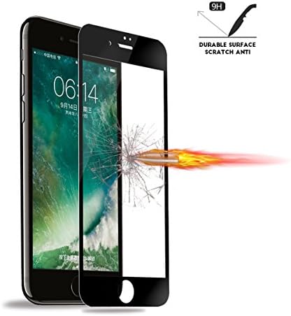 מגן מסך לאייפון 7 פלוס 8 פלוס, Akwox כיסוי מלא אייפון 7 פלוס 8 פלוס מגן מסך זכוכית מחוסמת עם מסגרת קצה מעוקל