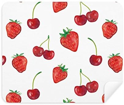 אדום תות פירות איור דפוס ניקוי בד מסך מנקה 2 יחידות זמש בד