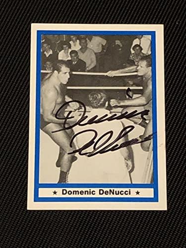 Domenic Denucci 1991 דמיין אגדות היאבקות חתום על כרטיס חתימה - תמונות היאבקות חתימה