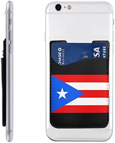 דגל פורטו ריקו טלפון לאחור שרוול אלסטי שרוול שרוול טלפון חריץ כרטיס מתאים לכל הטלפונים הניידים רוב