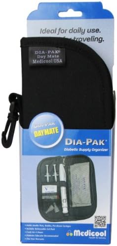 Medicool Dia-Pak Pare Daymate, מארגן סוכרת קומפקטי אינסולין קירור נרתיק נרתיק מים עמידים עם חבילת