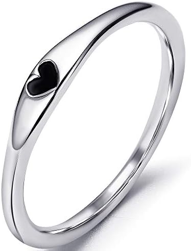 נירוסטה לב צורת קלאסי נישואים לגיבוב טבעת