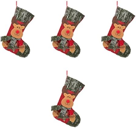מסיבת דפוסי Veemoon איל גרב גרב שקית חג המולד של חג המולד לבד ועצים סוכריות אח פינוק גרביים נושאים
