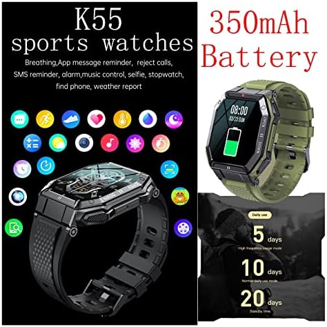 Balami Sports Watchs 350mAh Watch Watch גברים Bluetooth Call Call Fitness Smartwatch תואם ל- Android