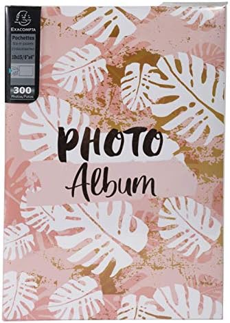 Exacompta - ref 62223e - אלבום צילום פרחוני מקרים - 225 x 220 ממ בגודל, 100 עמודים עם כיסי פלסטיק,