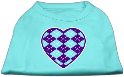 מוצרי חיות מחמד של מיראז 'ארגייל לב סגול מסך חולצת הדפס סגול xxl