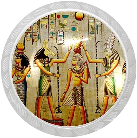 TBOUOBT 4 חבילה - ידיות חומרה ארונות, ידיות לארונות ומגירות, ידיות שידות בית חווה, מצרים אמנות עתיקה אתנית שבטית