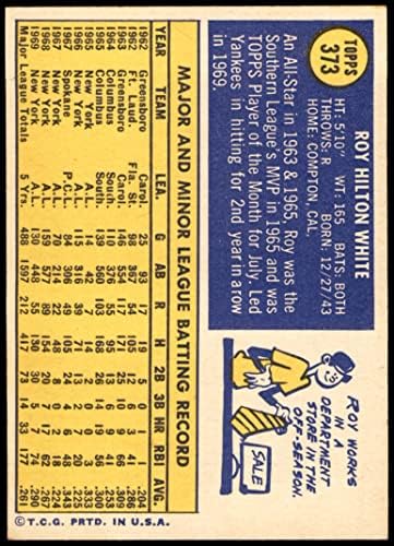 1970 Topps 373 Roy White New York Yankees Ex Yankees
