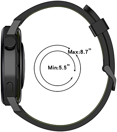 להקות פיטורן 6-חבילות תואמות ל- Huawei Watch GT3 46 ממ /42 ממ החלפה 22 ממ /20 ממ סיליקון רך שני צבעים רצועת