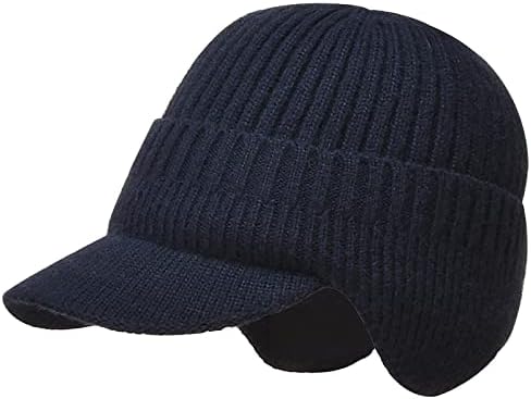גברים של חורף לסרוג כובע עם כיסויי אוזניים חם כפת כובע חיצוני כובעים