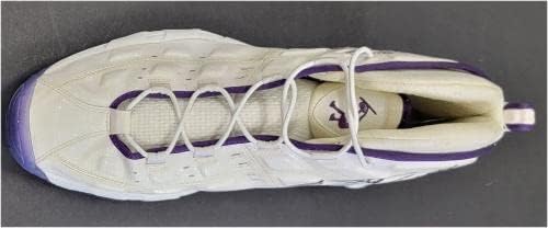 Shaquille O'Neal חתום נעל עם חתימה לבנה/סגול ריבוק גודל 22 JSA XX29392 - נעלי ספורט NBA עם חתימה