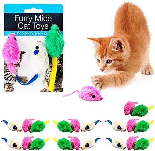 24 pc Pet Perry Cat צעצוע לתפוס עכבר עכברים גורי חתלתולים תרגיל משחק אינטראקטיבי מקורה