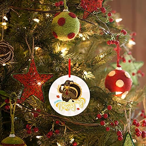 Waahome קישוטי חג ההודיה שמח 3 '' קישוטי קישוטים לעץ חג המולד של הודו, מתנות חג ההודיה לנשים של חברות משפחתיות
