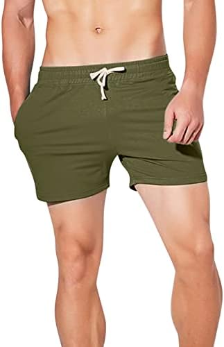 מכנסיים קצרים פעילים לגברים עם כיסים מכנסי קז ' ואל זכר קיץ טרנינג לגברים צעירים מגמת צבע אחיד כושר