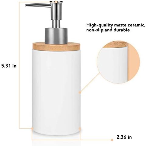 מתקן סבון קרמיקה של נטף בקבוק מתקן קרם נוזלי למילוי חוזר למטבח או משטחי חדר אמבטיה