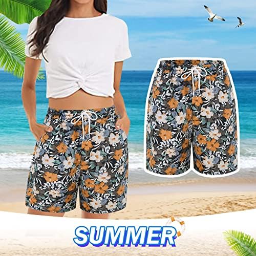 מכנסיים קצרים לנשים בקיץ מזדמן נוח טרקלין טהור מכנסי חוף קצרים מכנסיים קצרים מותניים גדולים מכנסיים קצרים יוגה