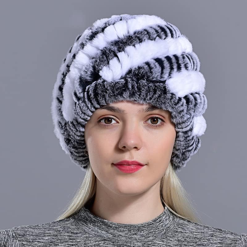 אנגקסיונג כובע שלג כובע חורף כובעי נשים בנות סריגה כיפות בימס טבעי פלאפי כובע
