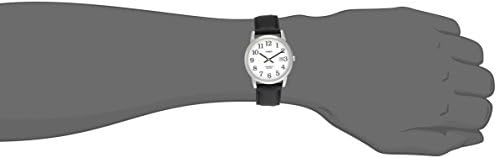 שעון רצועת עור תאריך קורא קל של גברים טיימקס