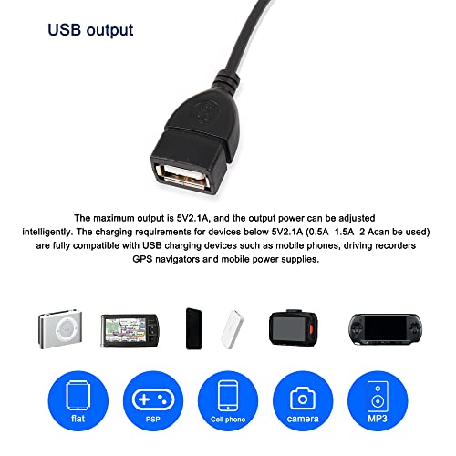 XMSJSIY OBD ל- USB מתאם כבל חשמל מתאם 16 פין OBD2 זכר ל 5V 2A מחבר נקבה USB 12V 24V 36V עד 5V