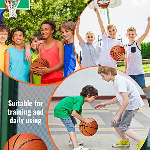 Wettarn 6 PCS כדורסל בכדורסל בתפזורת 5 כדורי כדורסל גומי לילדים 27.5 אינץ