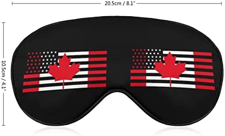 ארהב קנדה דגל מסיכת שינה קלה משקל קלה מכסה עיניים מכסה מסיכת עיניים עם רצועה מתכווננת לגברים נשים