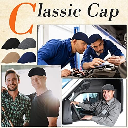 4 חתיכות גברים של שטוח כובע מחלק עיתונים כובע נהיגה נהג מונית ציד כובע