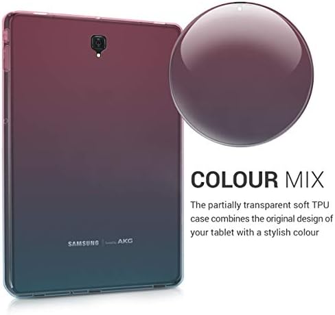 מקרה סיליקון KWMobile TPU תואם ל- Samsung Galaxy Tab S4 10.5 - מקרה כיסוי מגן גמיש רך - ביקולור ורוד