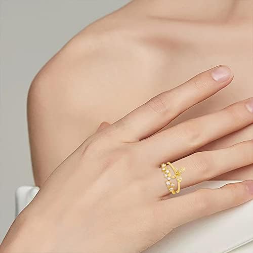 2023 נשים חדשות טבעת אופנה פתוחה טבעות מתכווננות קוביות זירקוניה מבטיחה טבעות למתנות היצירתיות שלה לטבעות ללבוש