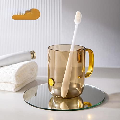 כוס שטיפת פה של HXNINE, כוס צחצוח שיניים, כוס מים ביתיים פשוטים, כוס שטיפה זוגית, מיכל שיניים שקוף שקוף