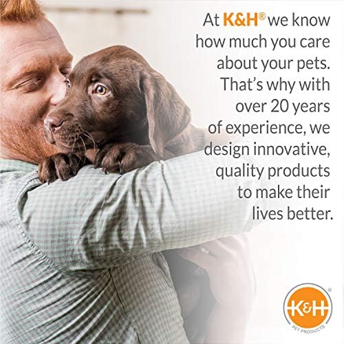 מוצרי חיות מחמד של K & H לקטרו-קנל בסגנון איגלו בסגנון חיצוני כרית כלבים מחוממת שחורה גדולה 17.5 x 30 אינץ '