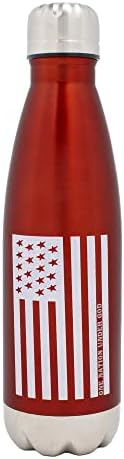 אלנזה מעצבת דגל אמריקאי אומה אחת 17 אונקיה בקבוק מים ספורט נירוסטה אדומה