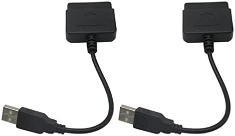 USONLINE911 PREMIUM 2 PCS כבל USB PS2 ל- PS3 Controler Controller Controller Coffer מתאים ל- Sony PS2